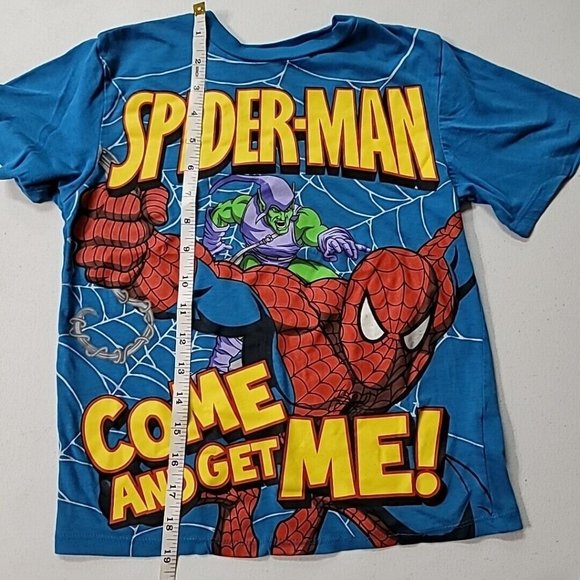 Marvel Spider-Man 2011 T-Shirt Green Goblin Come And Get Me Kids Size 6/7 - Picture 11 of 13